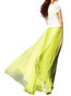 Maxi Loose Slow Life Cascading Ruffle Color Block Skirt (Style V101758)