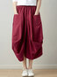Ankle Length Date Night Pockets Polyester Plain Skirt (Style V101759)