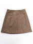 A-line Office Belt Wool Striped Skirt (Style V101764)