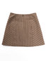 A-line Office Belt Wool Striped Skirt (Style V101764)