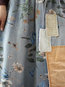 Ankle Length Loose Patchwork Denim Floral Skirt (Style V101766)