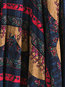 Mid-Calf A-line Slow Life Patchwork Cotton Skirt (Style V101768)