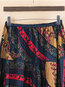 Mid-Calf A-line Slow Life Patchwork Cotton Skirt (Style V101768)
