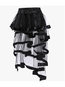 Knee Length Asymmetrical Date Night Polyester Plain Skirt (Style V101769)