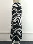 Maxi Mermaid Slow Life Polyester Striped Skirt (Style V101776)