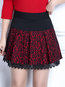 Mini A-line Date Night Polyester Plain Skirt (Style V101797)