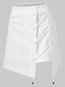 Mini Sexy Strappy Polyester Plain Skirt (Style V101801)