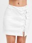 Mini Sexy Strappy Polyester Plain Skirt (Style V101801)