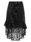 Mid-Calf Western Patchwork Polyester Plain Skirt (Style V101811)
