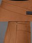 Mid-Calf Office Asymmetrical Polyester Plain Skirt (Style V101839)