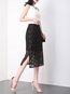 Straight Date Night Zipper Polyester Animal Skirt (Style V101854)