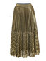 Mid-Calf Date Night Ruffle Polyester Plain Skirt (Style V101856)