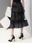 Mid-Calf Cupcake Skirts Fashion Pattern Geometric Skirt (Style V101858)
