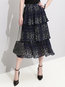 Mid-Calf Cupcake Skirts Fashion Pattern Geometric Skirt (Style V101858)