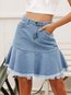 Mini Fit and Flare Date Night Ruffle Polyester Skirt (Style V101875)