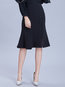 Mermaid Office Ruffle Polyester Plain Skirt (Style V101877)