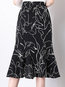 Mid-Calf Mermaid Date Night Ruffle Chiffon Skirt (Style V101880)