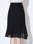 Mid-Calf Western Pattern Polyester Plain Skirt (Style V101886)