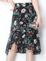 Mid-Calf Western Pattern Polyester Plain Skirt (Style V101886)