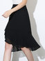 Mid-Calf Western Pattern Polyester Plain Skirt (Style V101886)