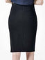 Bodycon Office Beaded Polyester Plain Skirt (Style V101888)