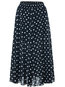 Ankle Length Fit and Flare Slow Life Pattern Polka Dot Skirt (Style V101902)