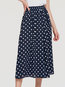 Ankle Length Fit and Flare Slow Life Pattern Polka Dot Skirt (Style V101902)