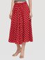 Ankle Length Fit and Flare Slow Life Pattern Polka Dot Skirt (Style V101902)