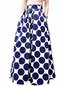 Maxi A-line Pattern Polyester Polka Dot Skirt (Style V101969)