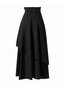 Ankle Length Asymmetrical Asymmetrical Polyester Plain Skirt (Style V101970)