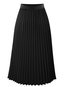 Mid-Calf Pleated Casual Ruffle Plain Skirt (Style V101971)