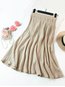 Ankle Length A-line Elegant Polyester Plain Skirt (Style V101993)