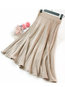 Ankle Length A-line Elegant Polyester Plain Skirt (Style V101993)