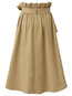 Maxi A-line Belt Polyester Plain Skirt (Style V101994)