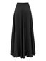 Maxi Asymmetrical Fashion Polyester Plain Skirt (Style V102006)