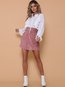 Mini A-line Date Night Corduroy Plain Skirt (Style V102054)