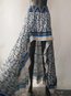 Maxi Asymmetrical Date Night Polyester Floral Skirt (Style V102055)