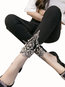 Ankle Length Casual Lace Polyester Plain Leggings (Style V102062)