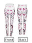 Ankle Length Skinny Sexy Spandex Floral Leggings (Style V102069)