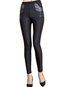 Skinny Sexy Pockets Cotton Blends Plain Leggings (Style V102077)