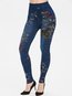 Ankle Length Casual Pattern Polyester Floral Leggings (Style V102081)