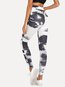 Ankle Length Skinny Pattern Polyester Floral Leggings (Style V102083)