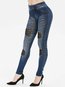 Maxi Skinny See-Through Polyester Plain Leggings (Style V102088)