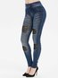 Maxi Skinny See-Through Polyester Plain Leggings (Style V102088)