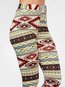 Ankle Length Casual Pattern Polyester Geometric Leggings (Style V102091)