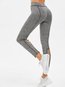 Skinny Casual Hollow Out Polyester Plain Leggings (Style V102093)