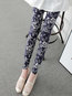 Ankle Length Skinny Fashion Pattern Floral Leggings (Style V102100)