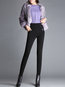Skinny Elegant Pockets Polyester Plain Leggings (Style V102106)