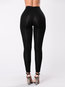 Skinny Sexy Hollow Out Polyester Plain Leggings (Style V102115)