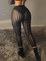 Ankle Length Skinny Sexy See-Through Polyester Leggings (Style V102154)